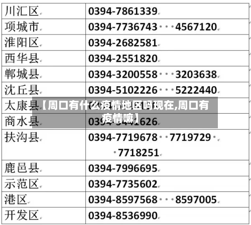 【周口有什么疫情地区吗现在,周口有疫情嘛】-第2张图片