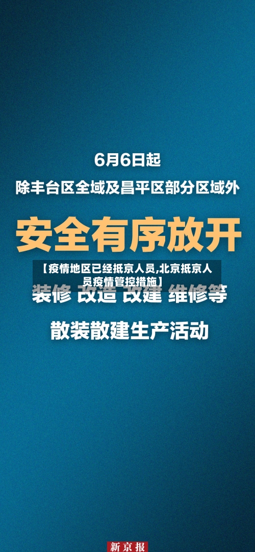 【疫情地区已经抵京人员,北京抵京人员疫情管控措施】