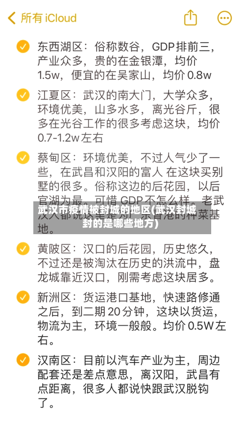 武汉市疫情被封城的地区(武汉封城封的是哪些地方)-第2张图片