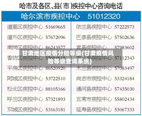 甘肃地区疫情分险等级(甘肃疫情风险等级查询系统)