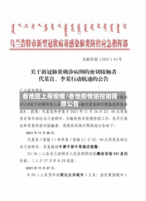 各地区上报疫情/各地疫情防控指挥部公告-第1张图片